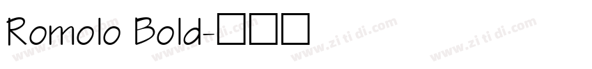 Romolo Bold字体转换
